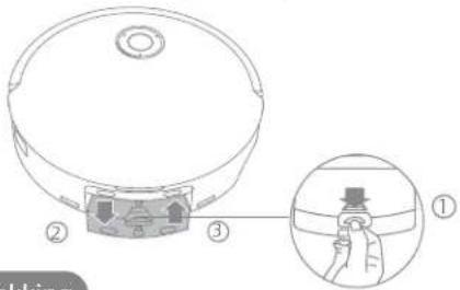 MOVA Z60 Ultra Roller Complete - Vuilwaterreservoir van de robot - 1