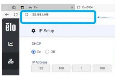 ELO 6554L - Connexion à la page web locale de IDSx4 - 2