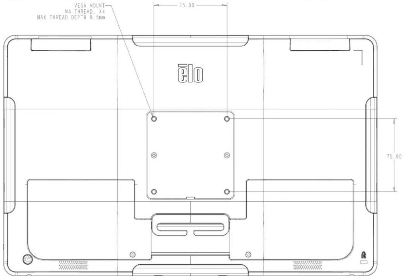 ELO E427882 - 系列 3 搭載 Intel®(無支架)的後 VESA 安装架 - 1