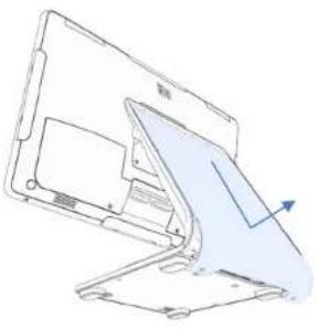 ELO E274321 - 針對I系列3搭載Intel®（有支架）將顯示器調整至合適的位置 - 5