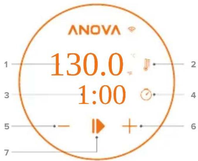 Anova Precision Cooker 3.0 - ANVÄNDNING AV DISPLAYEN - 1
