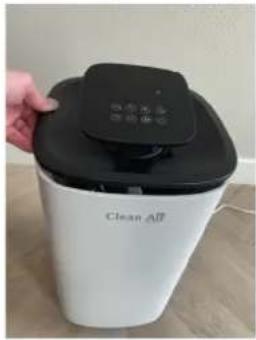 Clean Air Optima CA-806 Smart - Lift the bodyhousing Water tank lid and filter Silver Ion SI-01 - 1