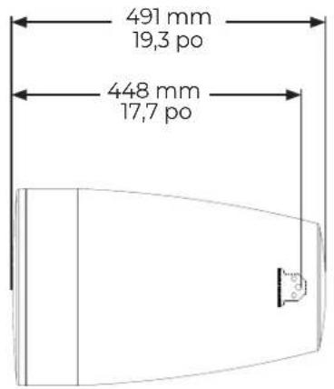 491 mm 19,3 po 448 mm 17,7 po