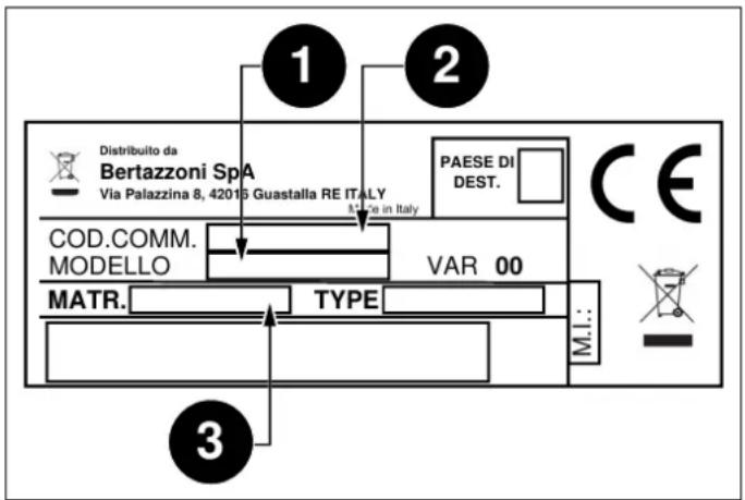 BERTAZZONI MAS125I2EXT - ANMÄRKNING - 1