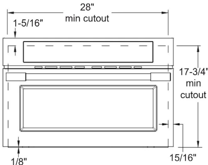 FRIGIDAIRE PMBD3081SS - Minimum Cutout Overlap - 1