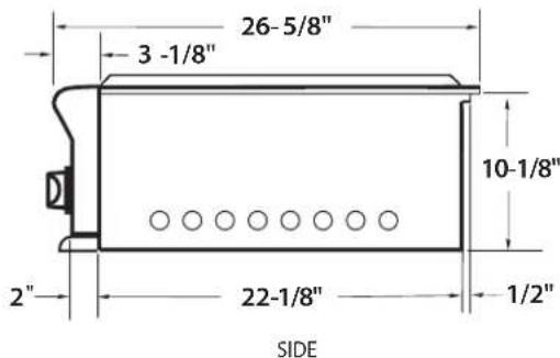 Fisher & Paykel BGC132-BI-N - SIDE BURNER DIMENSIONS - 4