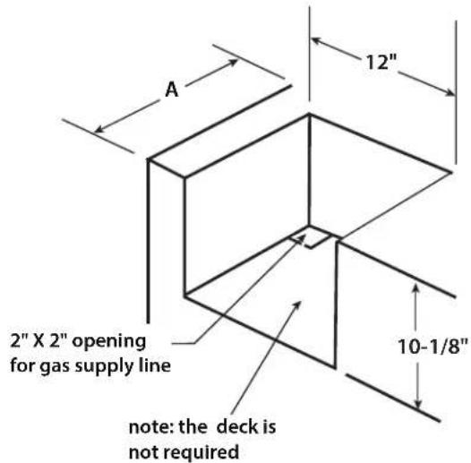 Fisher & Paykel BGC132-BI-N - STANDARD CONSTRUCTION CUTOUT REQUIREMENTS - 1