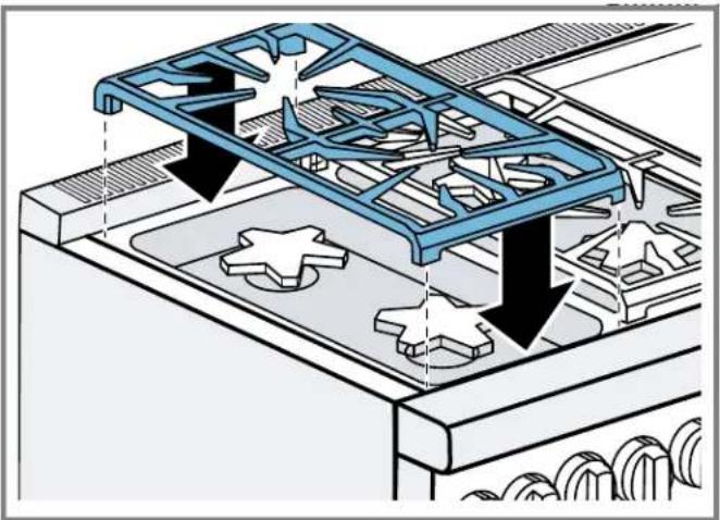 THERMADOR Pro Harmony PRD486WDGC - Placing the burner grates - 1