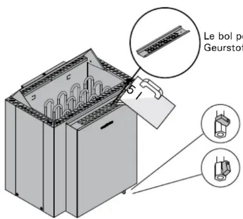 HARVIA Qubic Combi HBQ604SM - Remplissage du réservoir d'eau, evaporateur froid - 1