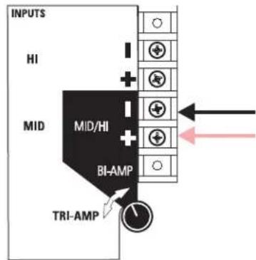 QSC MH1075C - AuswahldesBI-AMPoderTRI-AMP-Betriebsmodus - 1