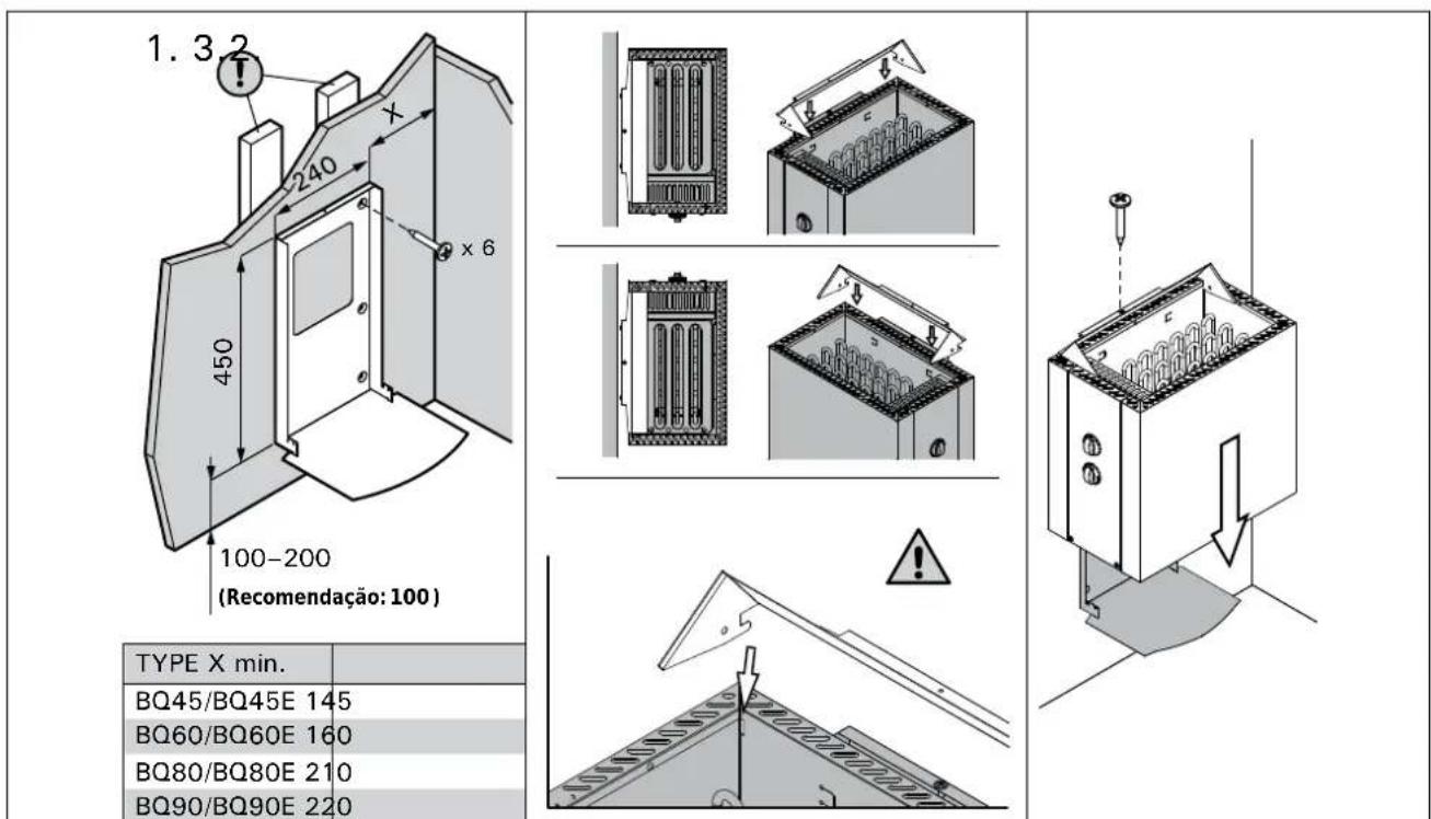 HARVIA Qubic HBQ804M - Consulte a figura 7. - 1