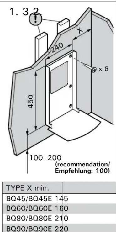 HARVIA Qubic HBQ804M - Befestigung des Saunaofens an der Wand Siehe Abbildung 7. - 1