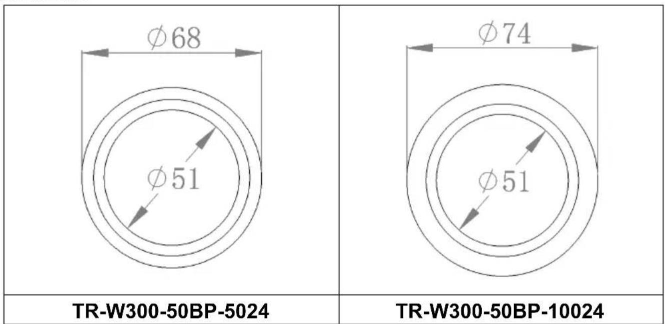 Vevor TR-W300-50BP-50024 - Unit:mm - 1