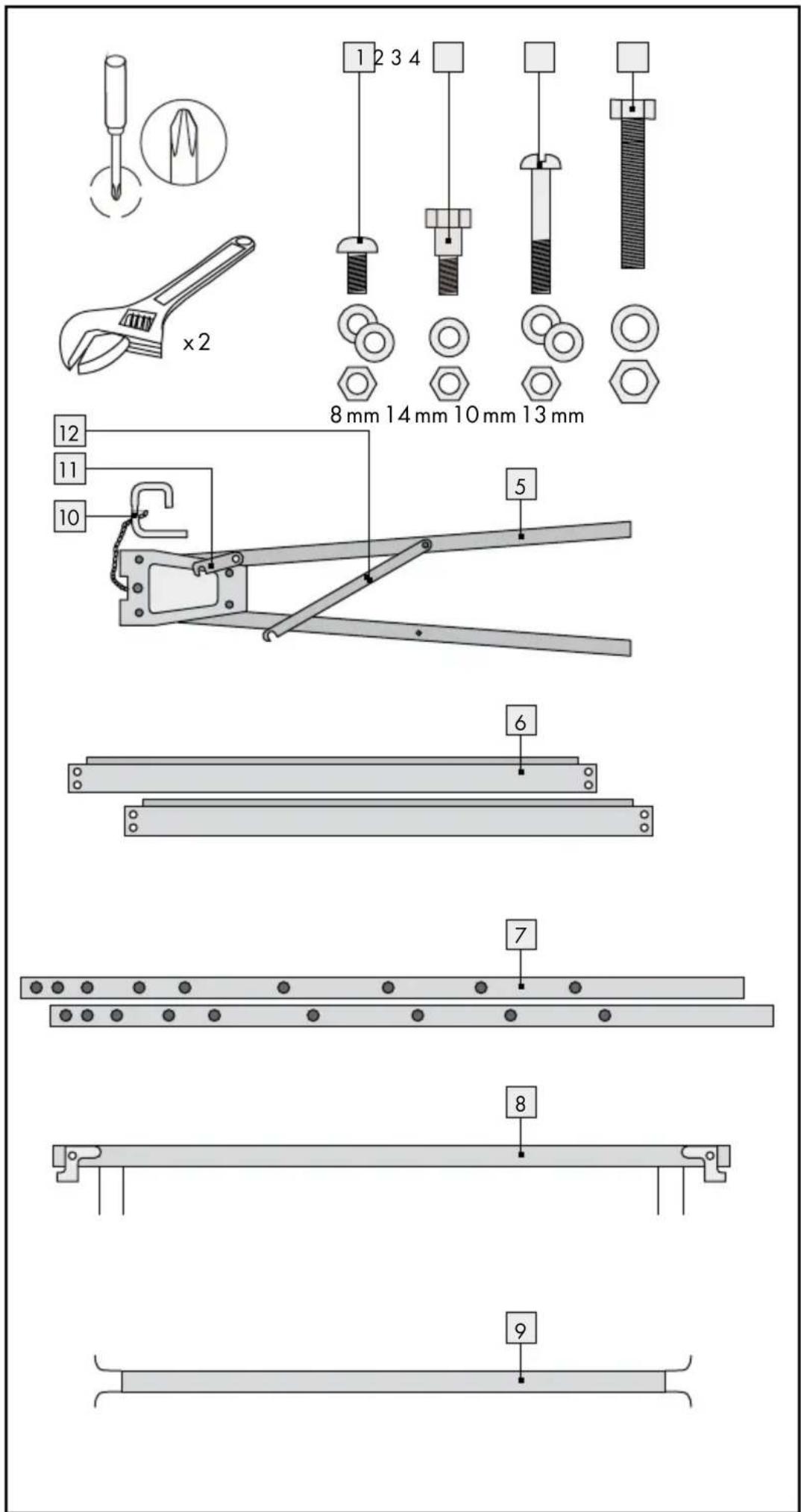POWERFIX HG02730 - UNTERSTELLBOCKHÖHENVERSTELLBAR - 2