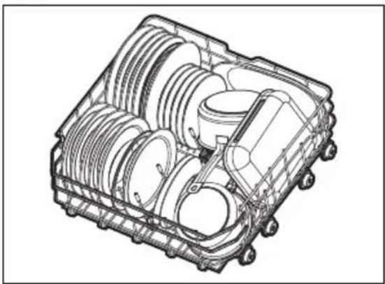 AEG GI8700B2SC - Beispiele für das Beladen der Spülmaschine - 1