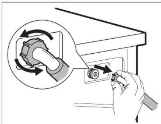 AEG LF6286BB4 - Cleaning the inlet hose and the valve filter - 2