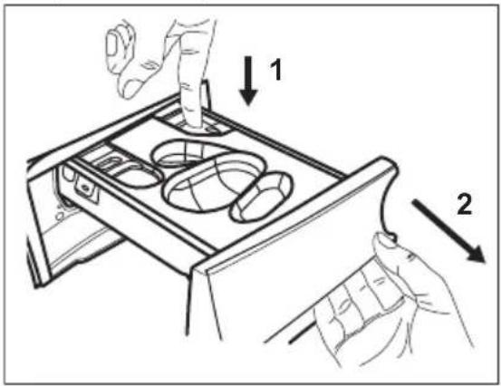 AEG LR8686UC4 - Cleaning the detergent dispenser - 1