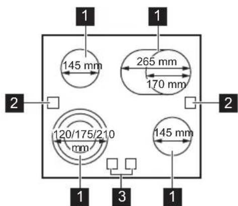 AEG TA64RAS7XB - Cooking surface layout - 1