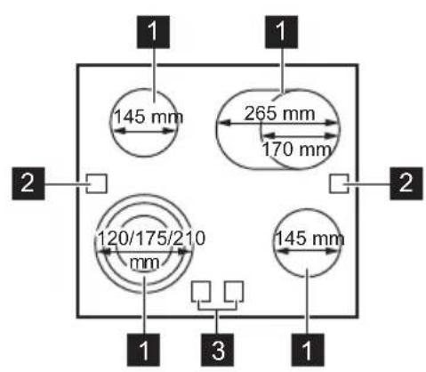 AEG TA64RAS7XB - Indeling van het kookoppervlak - 1