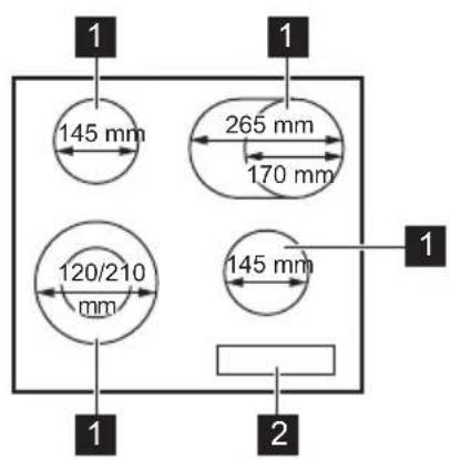 AEG NRN84A06XB - Agencement des zones de cuisson - 1