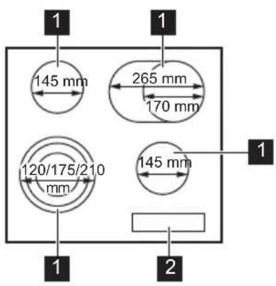 AEG NRO64A07XB - Oversigt over kogepladens overflade - 1