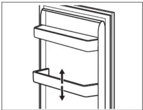 AEG NSC7C181DS - Positionnement des étagères de porte - 1