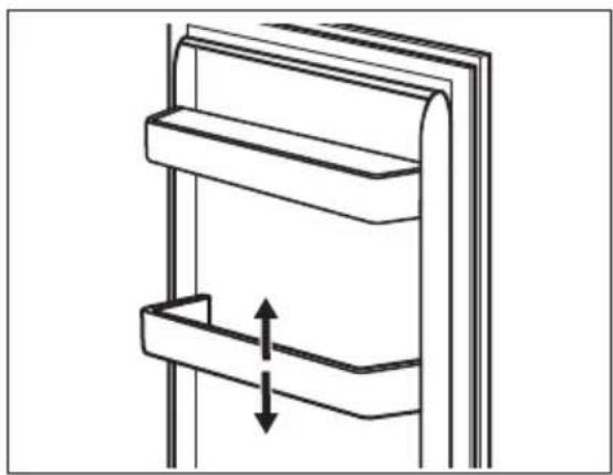 AEG NSC7C181DS - Col·locar els prestatges de la porta - 1