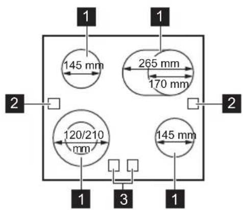AEG GH606FFX - Agencement des zones de cuisson - 1