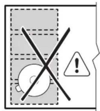 AEG KIF6840IS - Incorrect cookware position: - 1