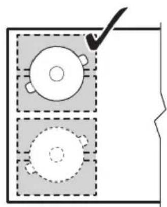 AEG KIF6840IS - Diametre et position de l'ustensile de cuisine - 4