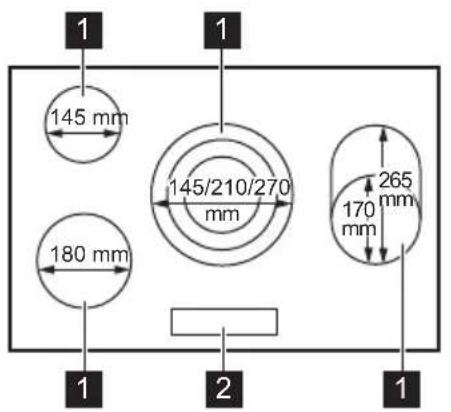 AEG OHI84A07XB - Agencement des zones de cuisson - 1