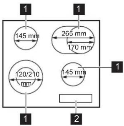 AEG HD6460XB - Agencement des zones de cuisson - 1