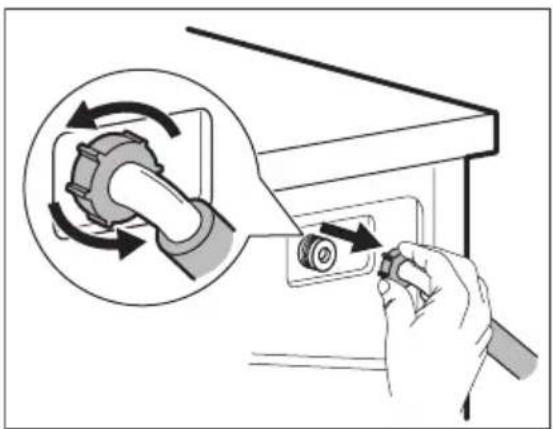 AEG LR794HUD - Cleaning the inlet hose and the valve filter - 3