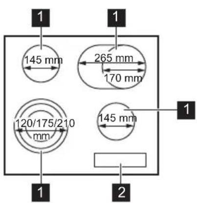 AEG TO64RAA7XB - Uspořádani varné plochy - 1