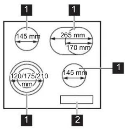 AEG TO64RAX7XB - Oversigt over kogepladens overflade - 1