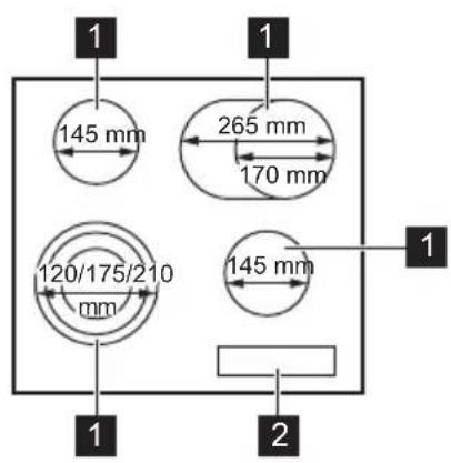 AEG TO64RA07CB - Distribución de la superficie de cocció - 1