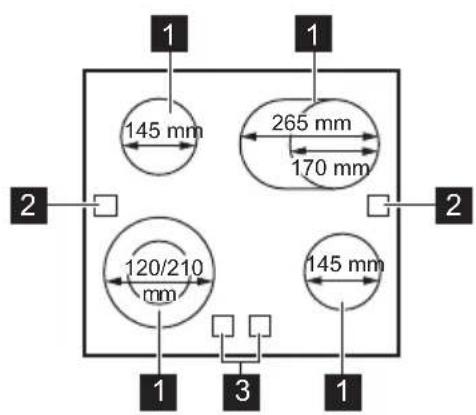 AEG TA64RAS6XB - Anordnung der Kochflächen - 1