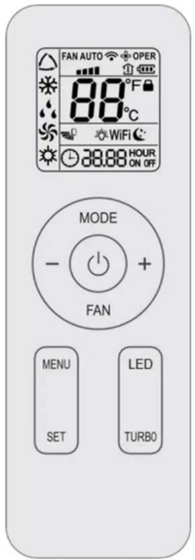 Mestic RTA-2600i - Buttons on remote controller - 1