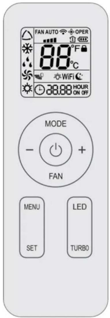 Mestic RTA-2600i - Buttons on remote controller - 1
