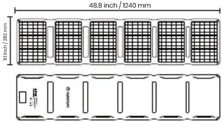 FlexSolar E40 - Unfolded View of the 40W Flexible Solar Charger - 1
