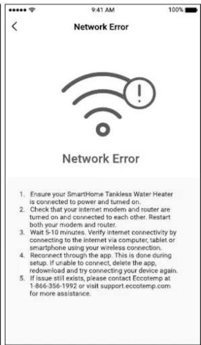 EccoTemp SH22i - Network Error - 3