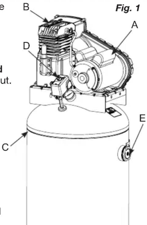 Porter-Cable PXCMLC3706056 - BASIC AIR COMPRESSOR COMPONENTS - 1