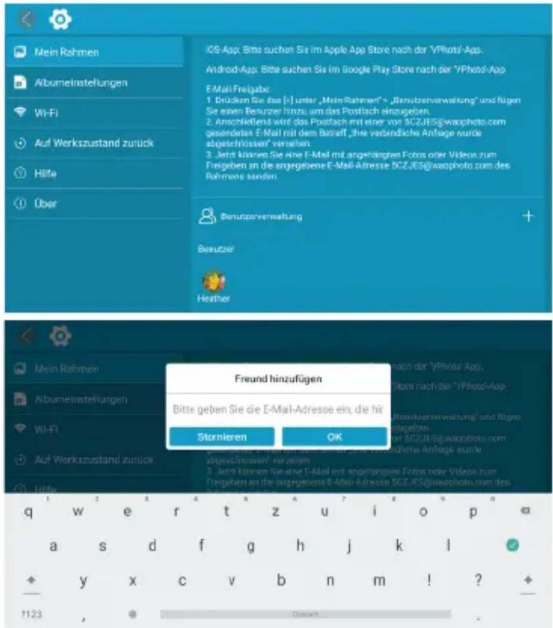 Dragon Touch Modern 10 Elite - Ihre E-Mail-Adresse mit dem Rahmen verbinden - 1