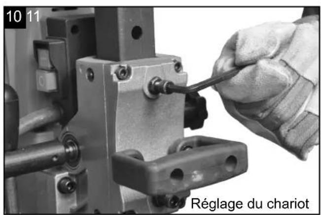 10 11 Réglage du chariot