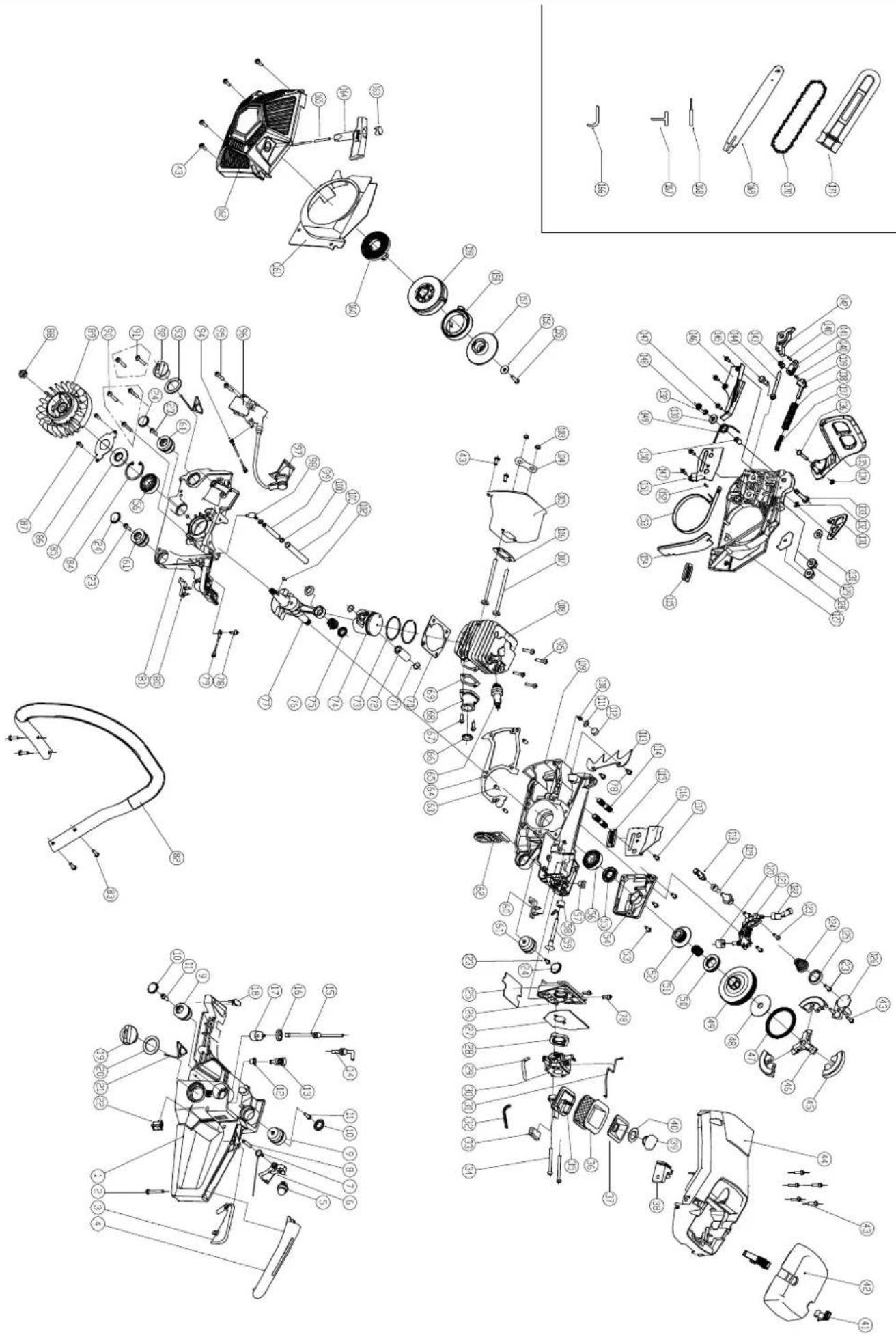 SCHEPPACH CSH58PLUS - Combinaison de chaîne et guide chaîne homologuée et conseillée - 1