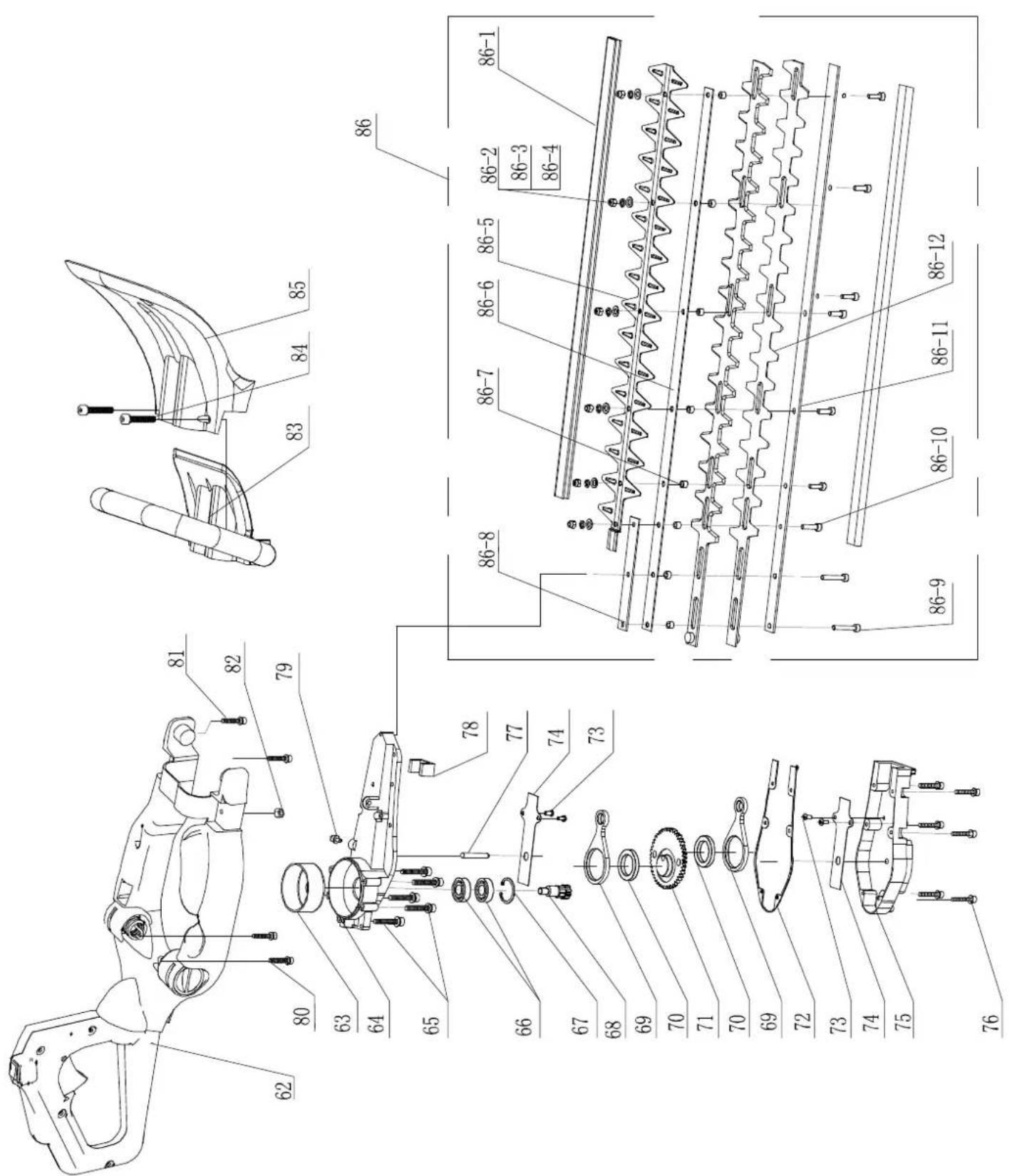SCHEPPACH HT25-60P - Ersatzteilzeichnung / Spare parts drawing / Pièces détachées dessin - 1