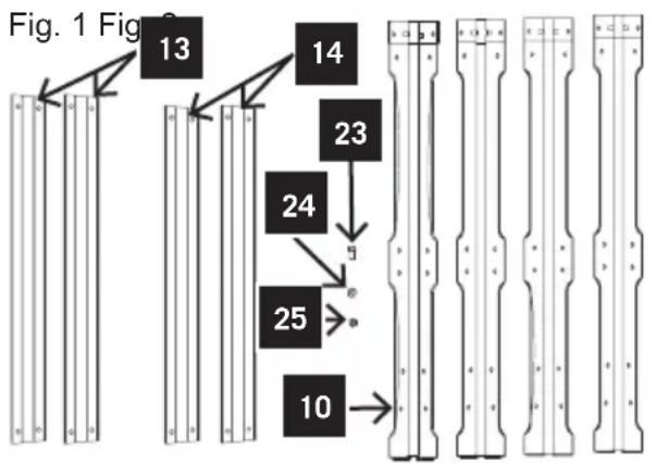 SCHEPPACH FPTS1500 - Assemblez le piétement (Fig. 1-4) - 1