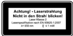SCHEPPACH HS200 - Classe del laser 2 - 2