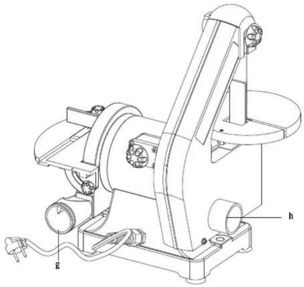 SCHEPPACH BD7500 - Plaque de support pour la bande Fig. 13 - 1