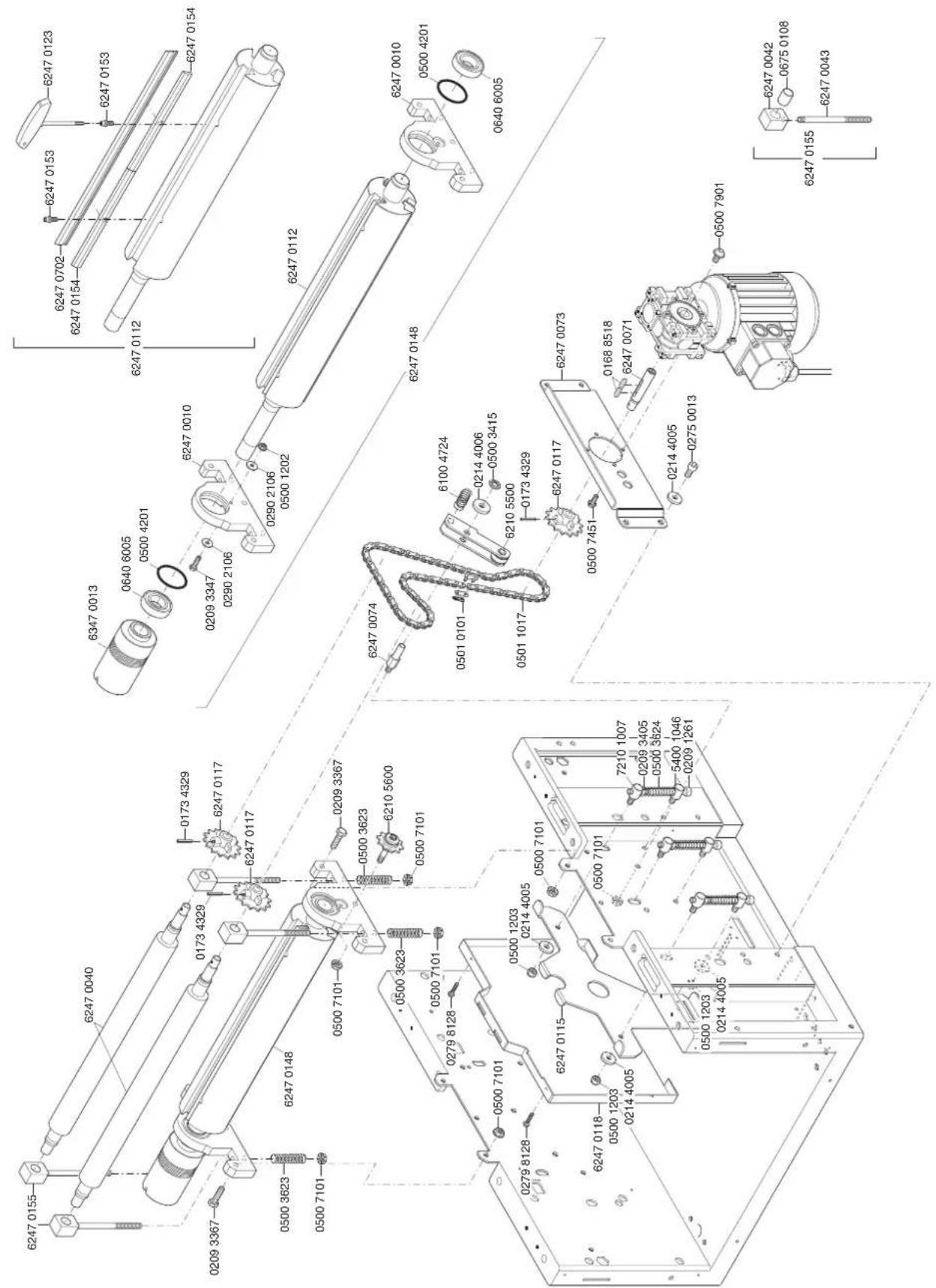 SCHEPPACH Plana 7.0 - Vorschubwalzen mit Antrieb - Hobelwelle - 1